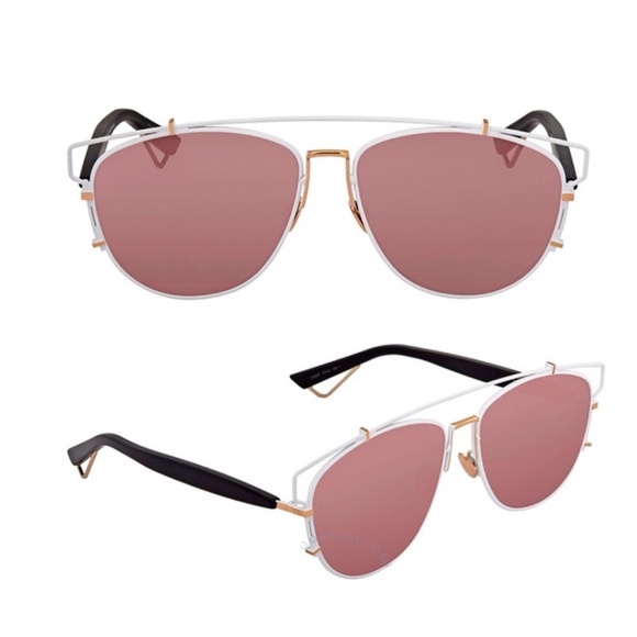 Authentic Christian Dior Technologic White Pink Mirrored Sunglasses - Picture 1 of 12